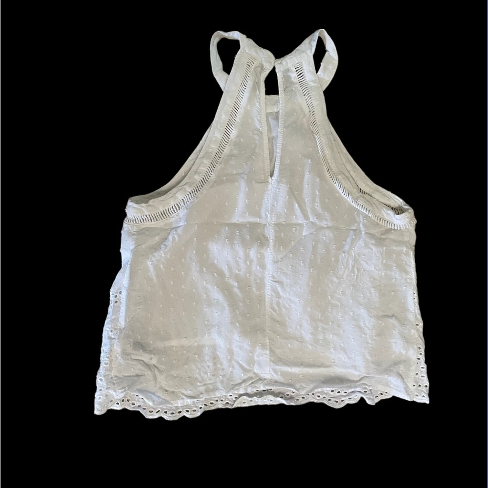 Mossimo Supply CO. White Tank Top with Eyelet Details Size M - Picture 11 of 11